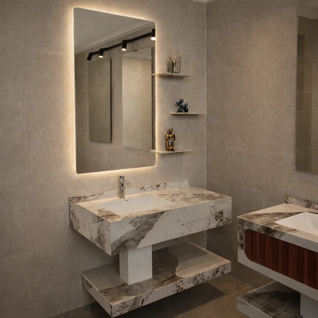 مغسلة بورسلان مقاس متر