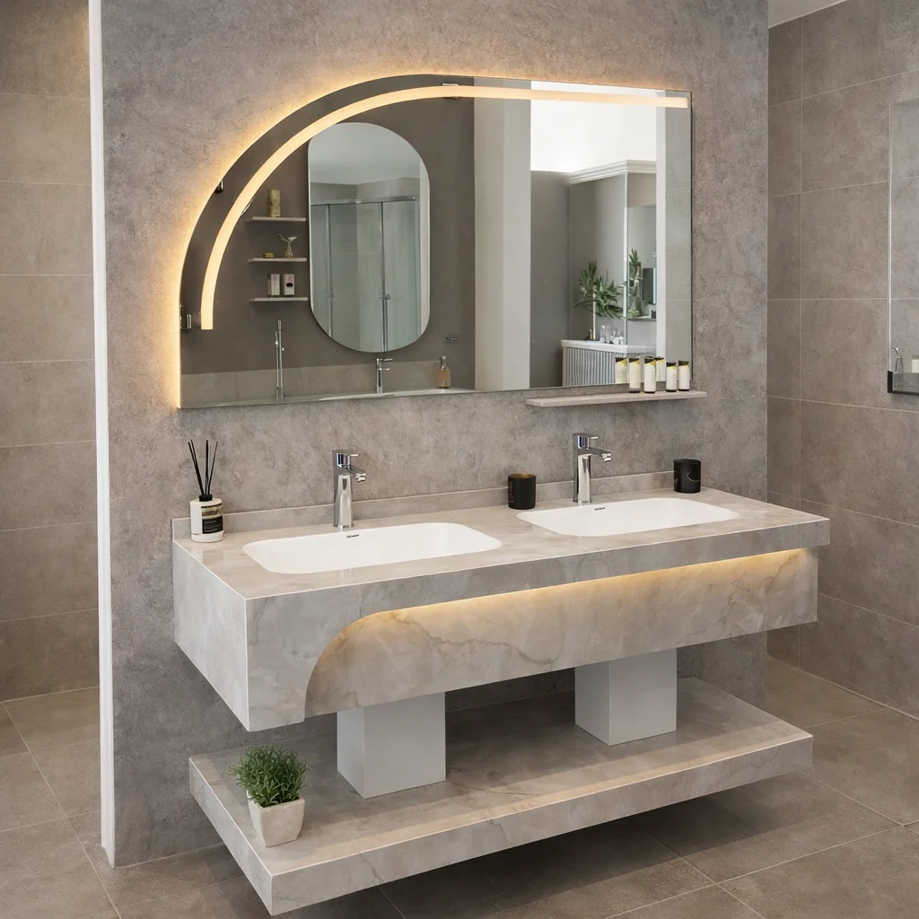 مغسلة بورسلان حوضين مقاس 120 سم