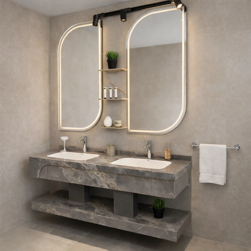 مغسلة بورسلان حوضين مقاس 150 سم