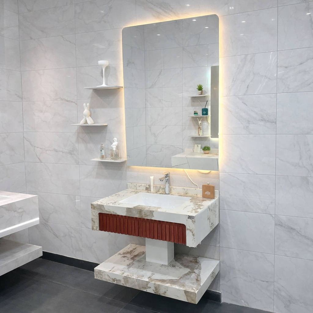 مغسلة بورسلان حوض مقاس 80 سم