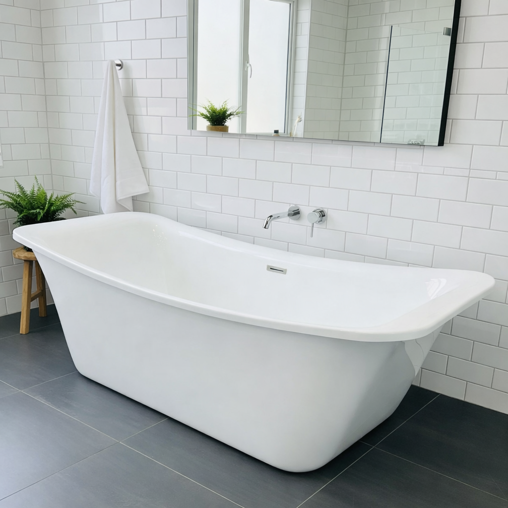 بانيو إكريلك لون أبيض