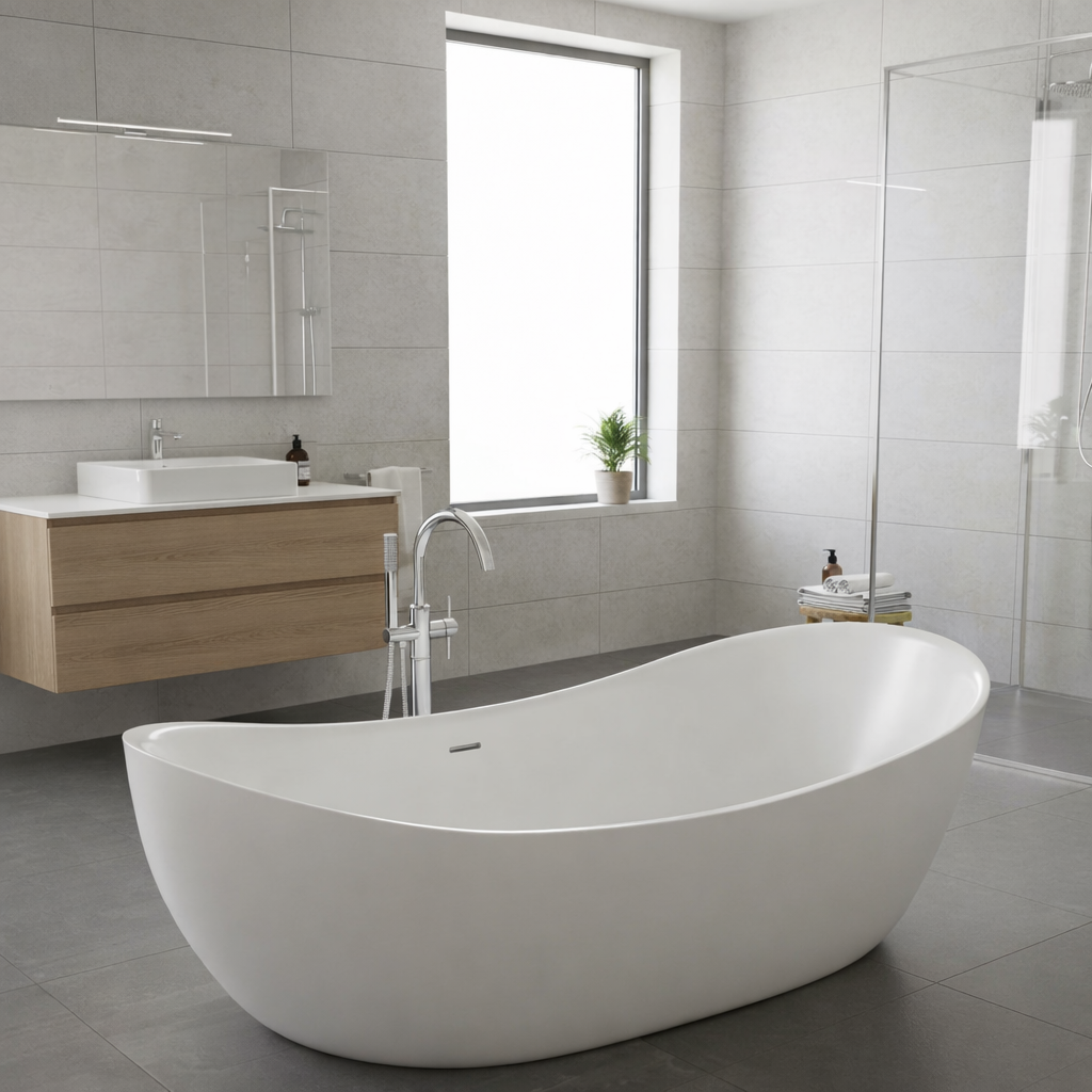 بانيو إكريلك لون أبيض