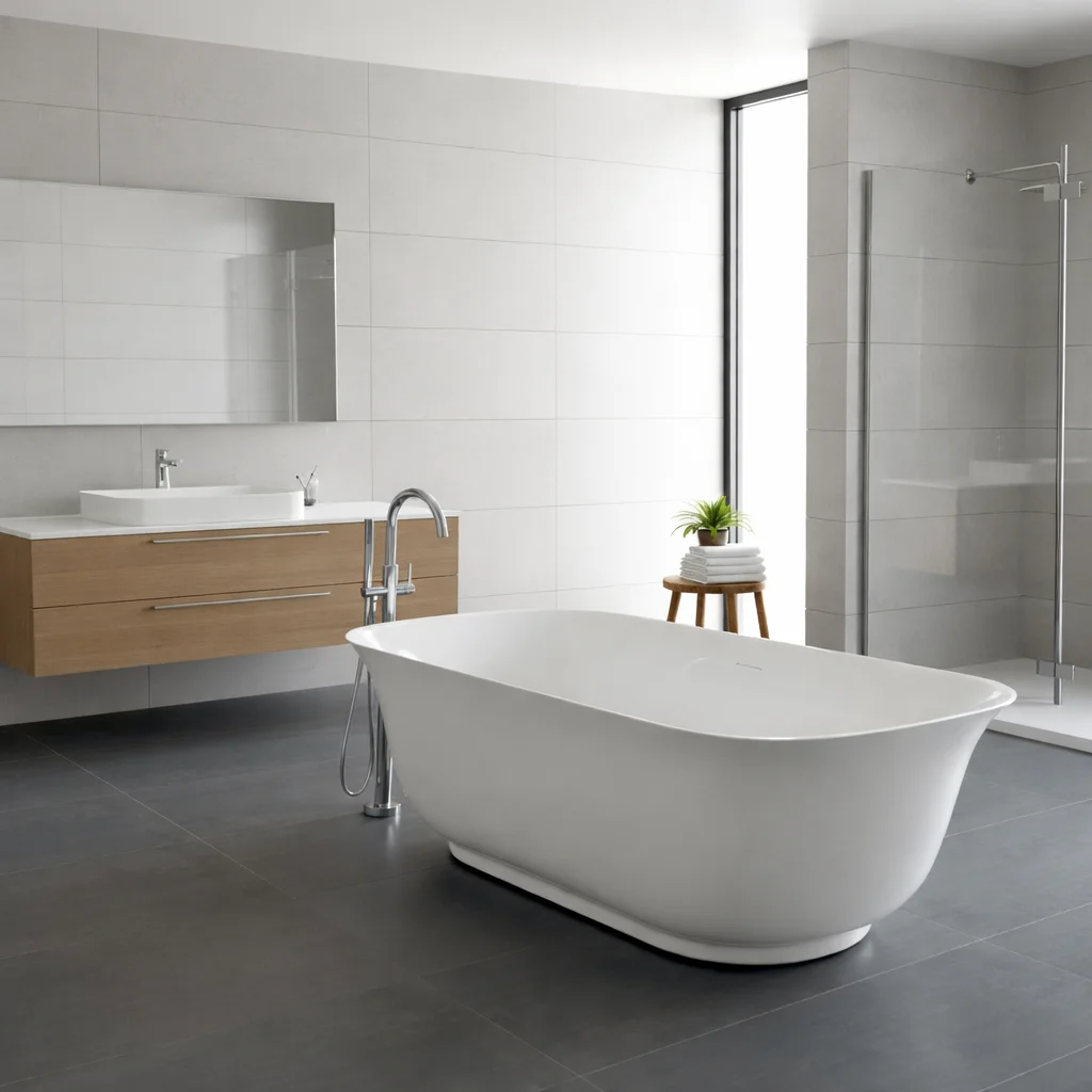 بانيو إكريلك لون أبيض