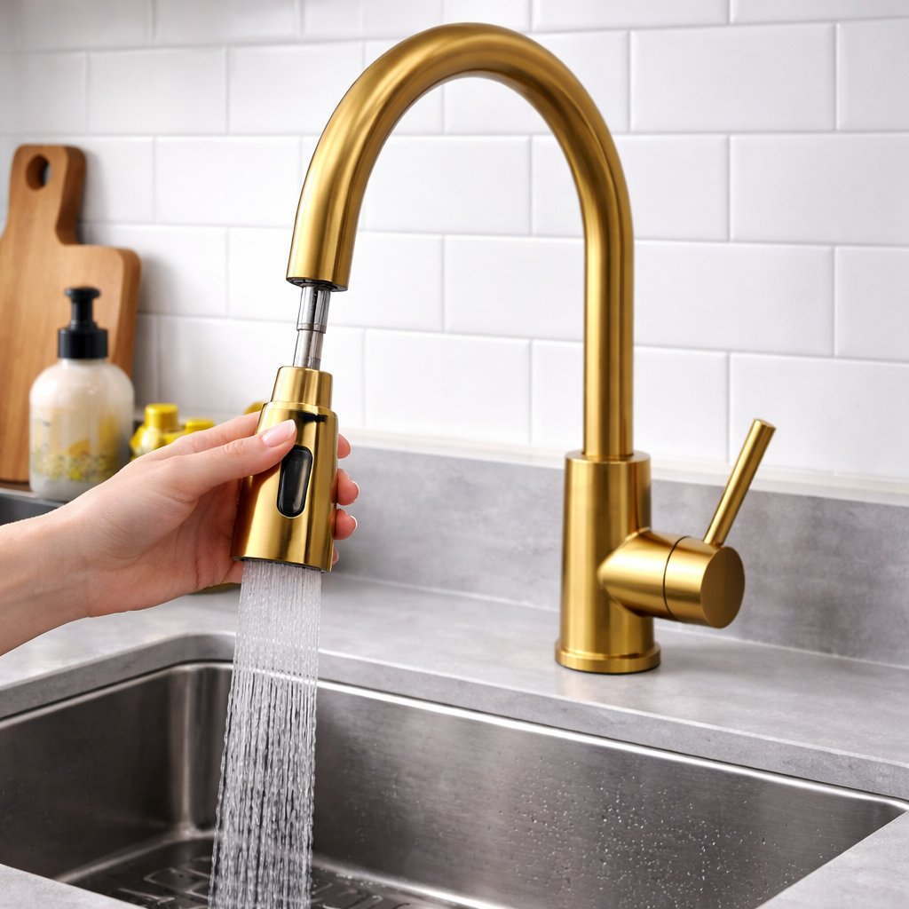 خلاط مطبخ ذهبي