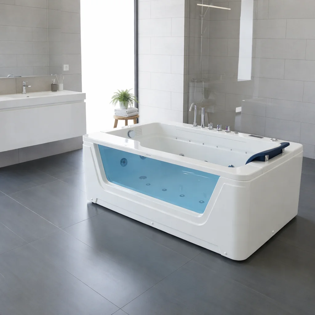 جاكوزي نفر واحد بواجهة زجاجية