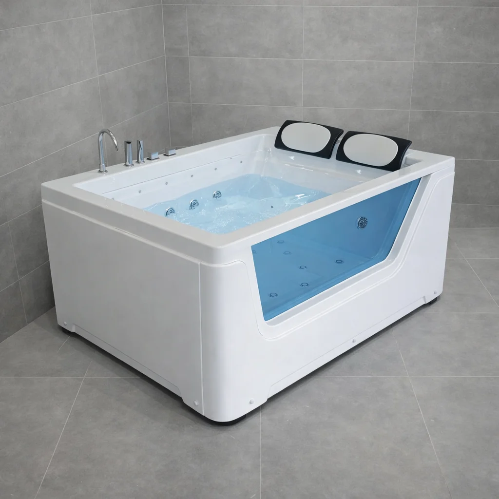 جاكوزي لنفرين بواجهة زجاجية