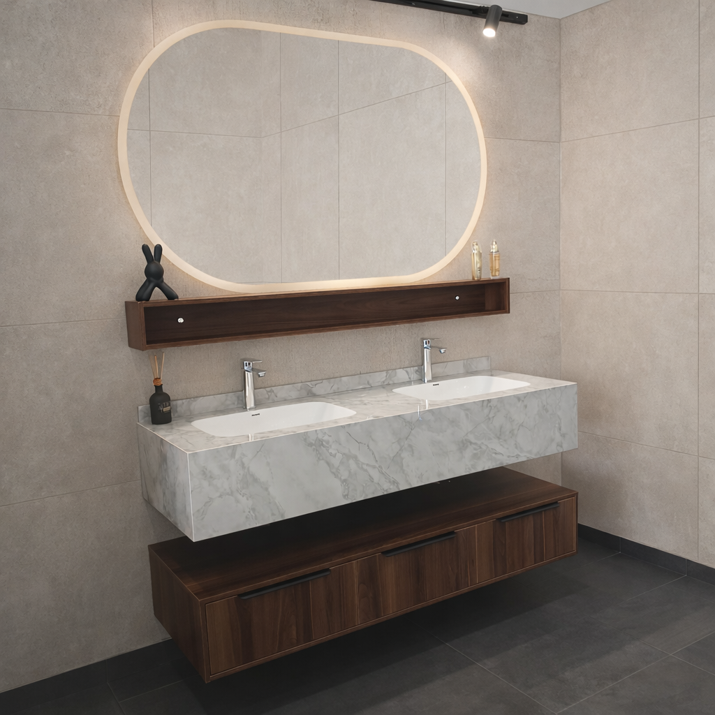 مغسلة بورسلان حوضين مقاس 150 سم