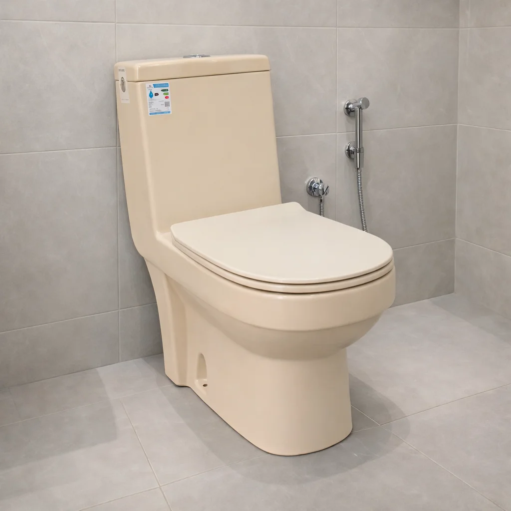 كرسي حمام بورسلان لون بيج