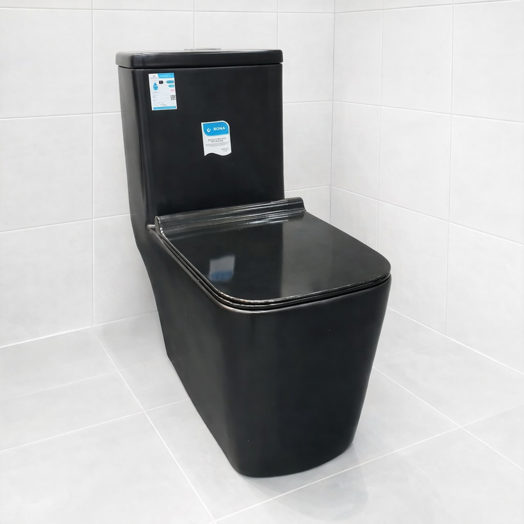 كرسي حمام بورسلان أسود