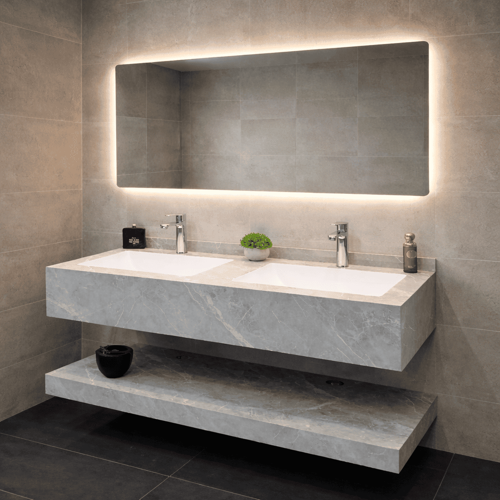 مغسلة بورسلان حوضين مقاس 120 سم