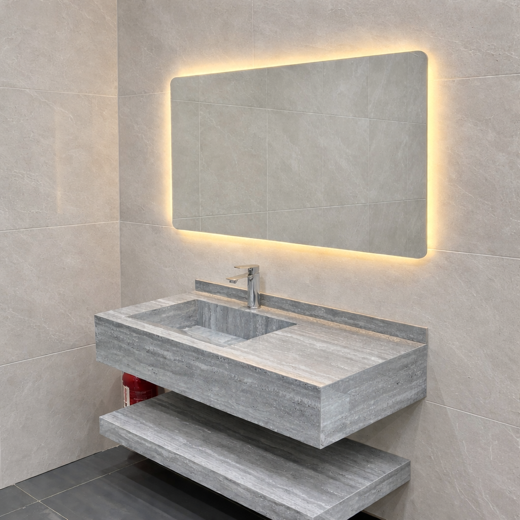 مغسلة بورسلان حوض شلال مقاس 100 سم